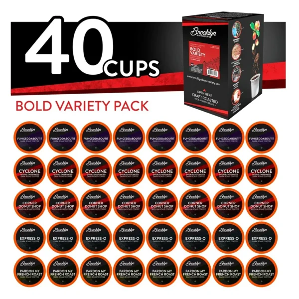 Brooklyn Bean Roastery Bold Roast Variety Pack K-Cup Pods