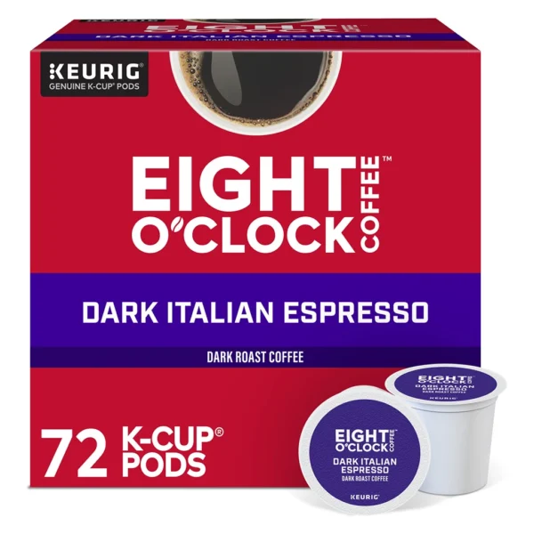 Eight O'Clock Coffee Dark Italian Espresso K-Cup Pods