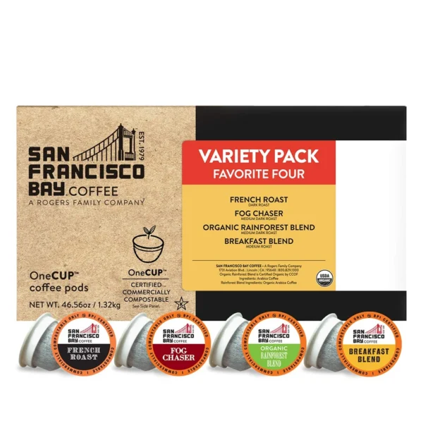 San Francisco Bay Coffee Favorite Four Variety Pack Compostable Pods