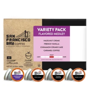 San Francisco Bay Coffee Flavored Medley Variety Pack Compostable Pods