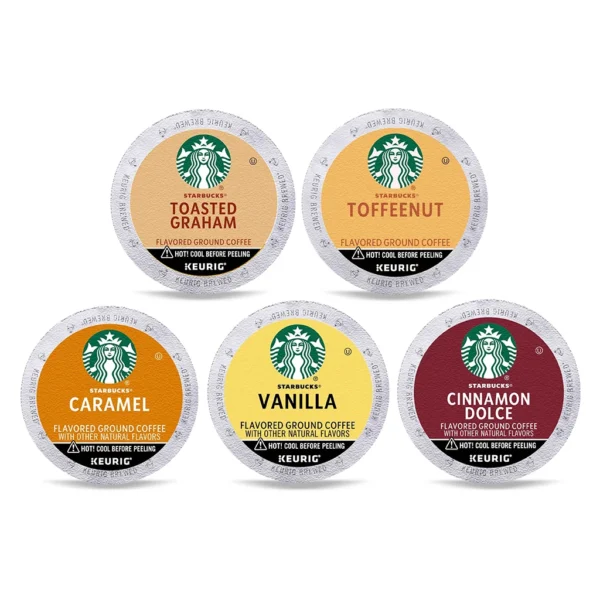 Starbucks 5 Flavored Coffee Variety Pack K-Cup Pods